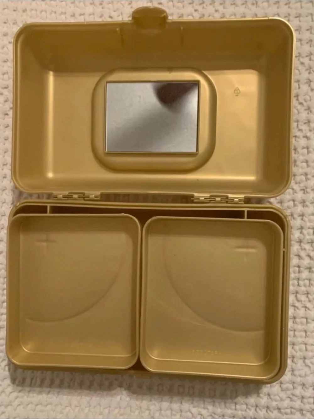 Caboodles Metallic Gold Makeup Case with Snap Closure